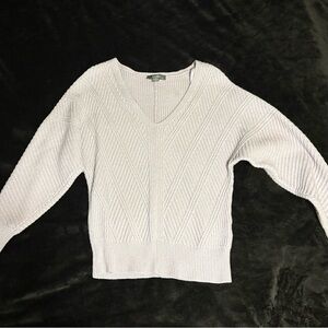 BELLE by Belldini-Women's V-Neck Sweater - Light Purple SZ M